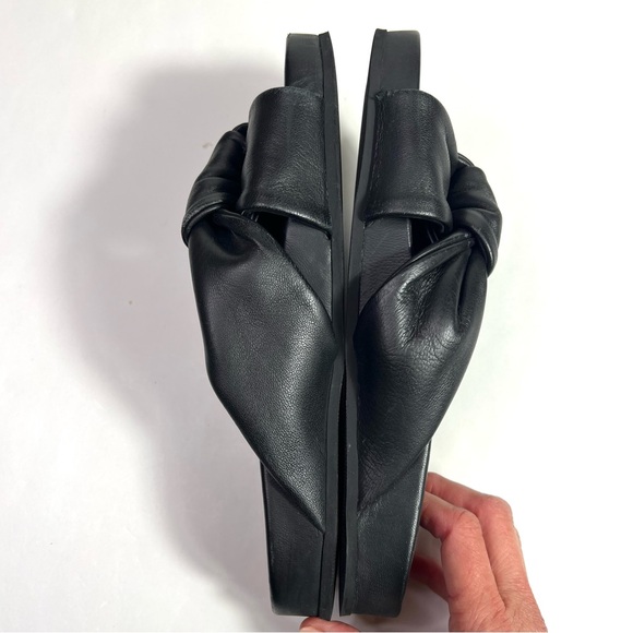 Jenni Kayne Leather Knot Sandals Black Size 38 - Picture 14 of 16